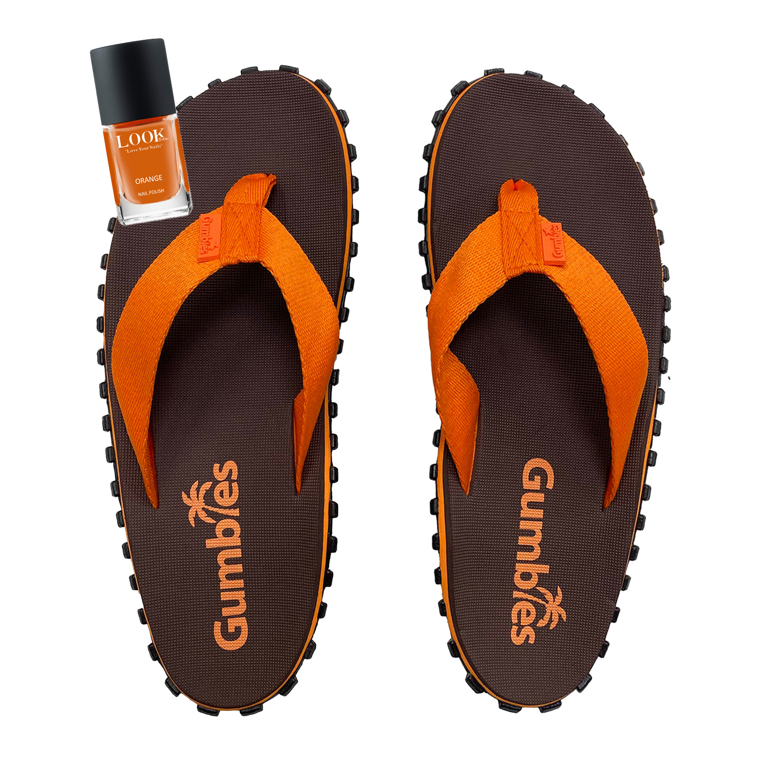 Set Duckbill Brown/Orange – mit Nagellack Orange