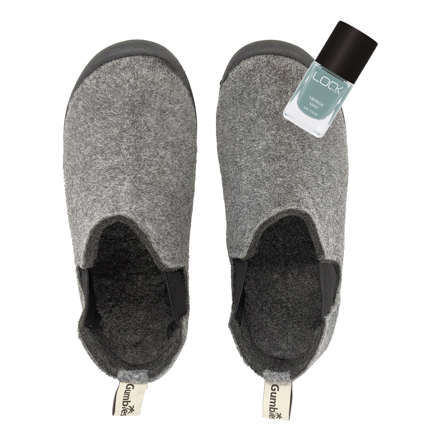 Set Brumby – Grey-Charcoal mit Nagellack Vintage Mint